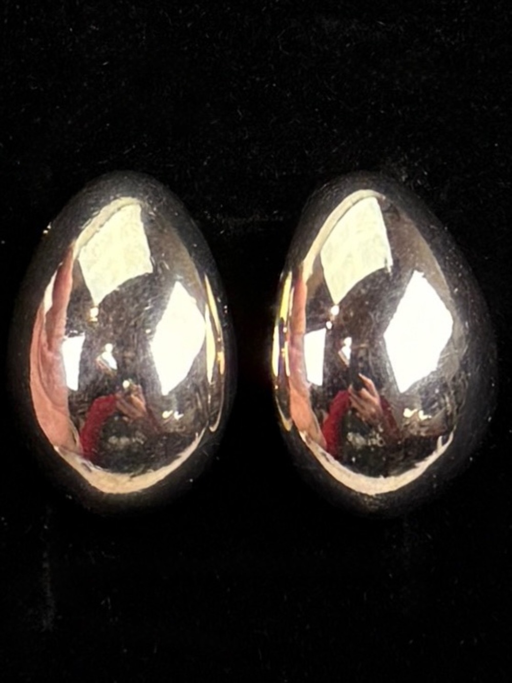 Vintage aged metal weighted costume pierced earrings